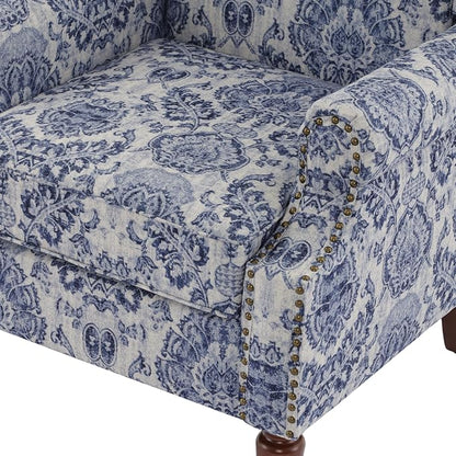 Pia Ricco High Back Floral Accent Chair - Image 5