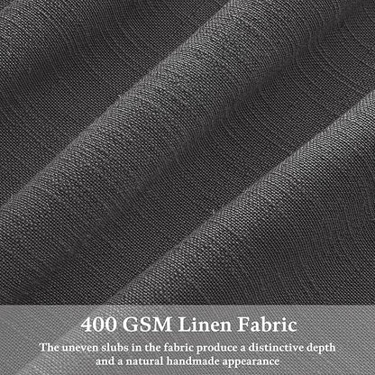 Grey Pinch Pleated Linen Light Filtering Sheer Curtains 86 Inches Length | Grey - Image 3