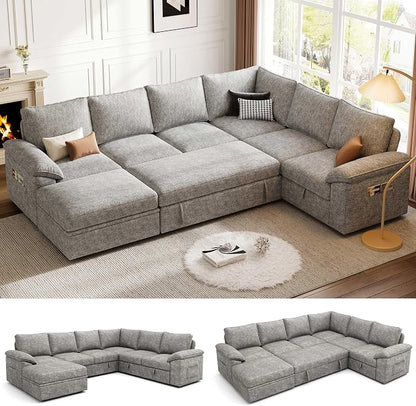 108 Inch Modular Sectional Sofa by Unknown