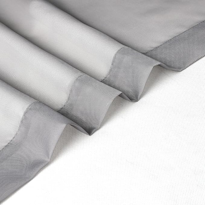 Chyhomenyc Charcoal Grey Sheer Scarf Valances - Image 6