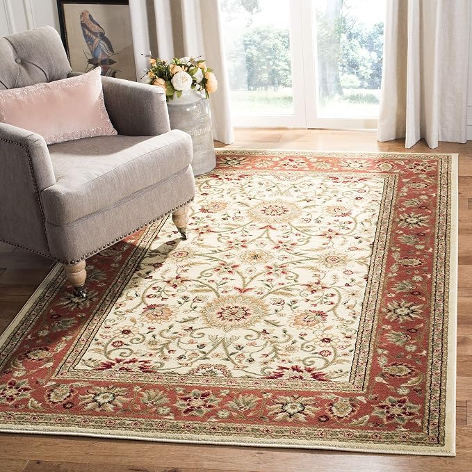 SAFAVIEH Lyndhurst Area Rug 6x8, Traditional Ivory & Rust LNH212R by Unknown