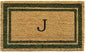 Calloway Mills 153041830J Sage Green Border 18" x 30" Monogram Doormat by Callowaymills
