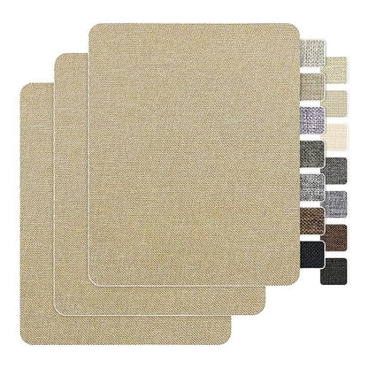 BESEZX Linen Fabric Repair Patch，3 PCS 9 * 11 Inch Self-Adhesive Couch Fabric by Besezx