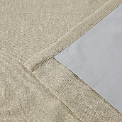 Vision Home Sand Pinch Pleated Full Blackout Curtains Linen Blended Room - Image 6