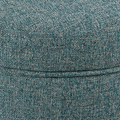 Homepop Home Decor | Upholstered Round Storage Ottoman | Ottoman - Image 6