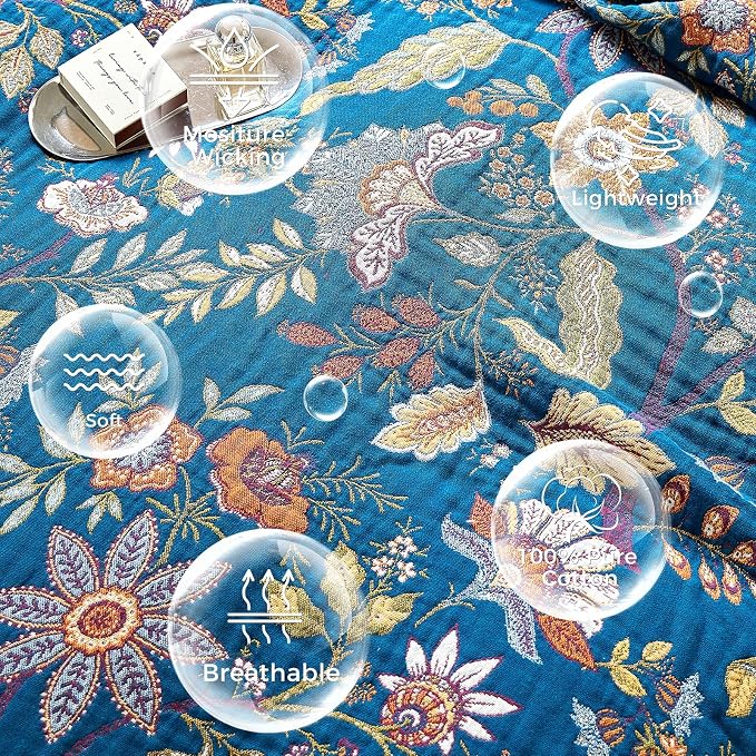 LUTBM Boho Throw Blanket for Bed Cotton Summer Blankets Bedroom Living Room - Image 7