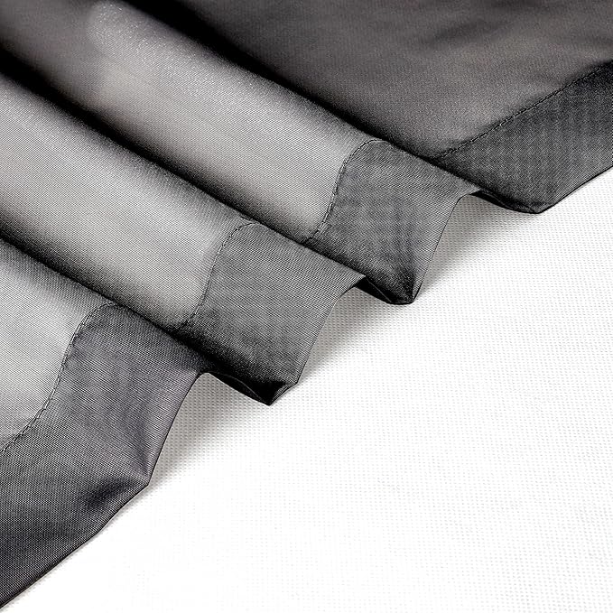 Chyhomenyc Black Sheer Valance for Windows, 2 Pack | Light Filtering Voile Soft - Image 7
