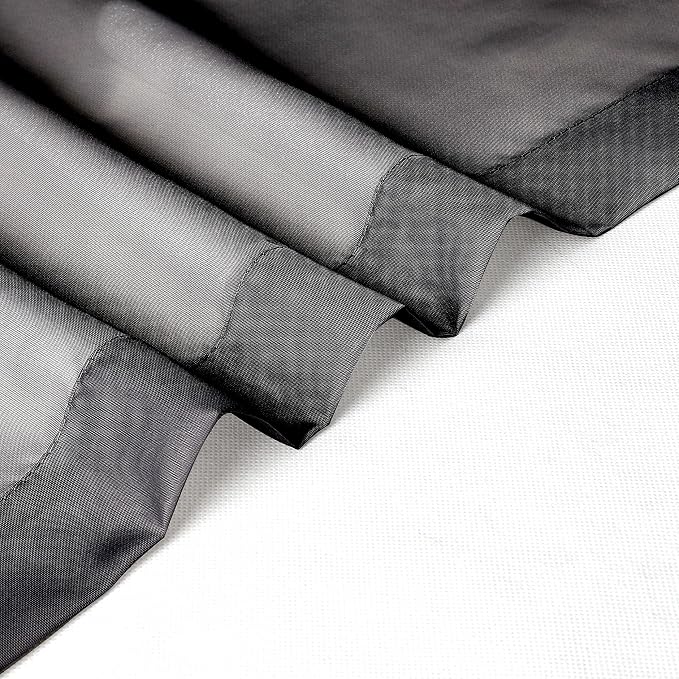 Chyhomenyc Black Sheer Window Curtain Panels 54 Inch 2 Panels, Light Filtering - Image 8