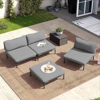 Crestlive Products Outdoor Patio Furniture Set, 4 Seater Modular Oversized by CrestliveProducts