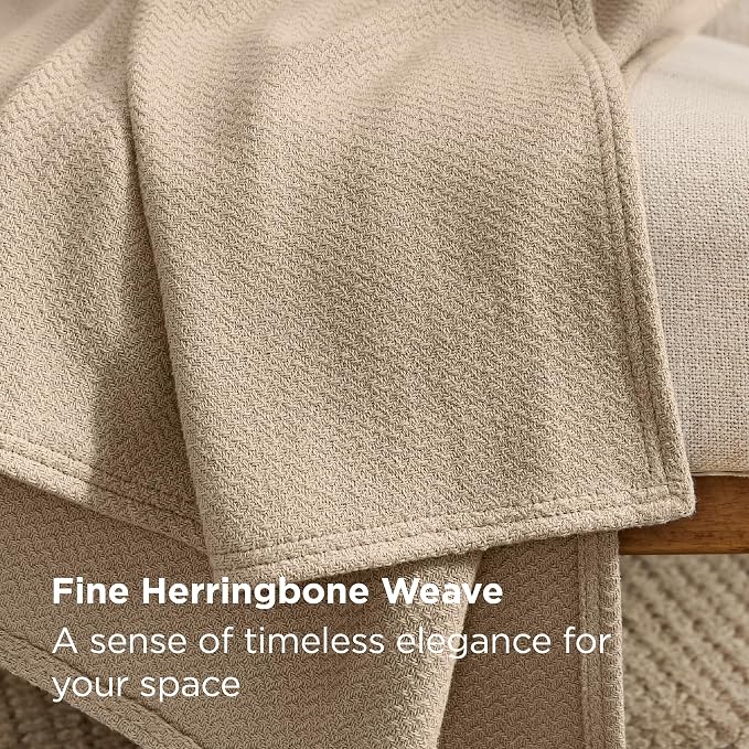 Bedsure GentleSoft 100% Cotton Blanket King Size - Image 3