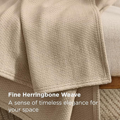 Bedsure GentleSoft 100% Cotton Blanket King Size - Image 3