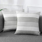 AmHoo Pack of 2 Farmhouse Stripe Check Throw Pillow Covers Set Case Cotton by AmHootextile