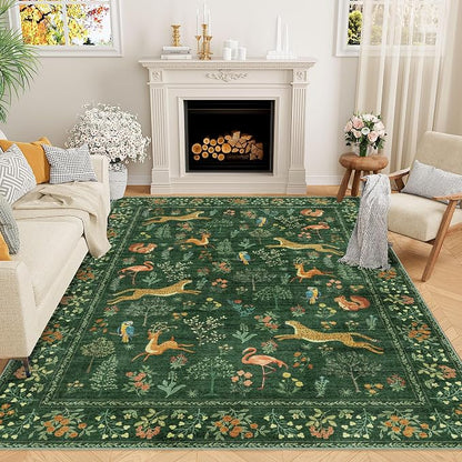 DUKINO 5x7 Area Rugs, Washable Animal Rug by DUKINO