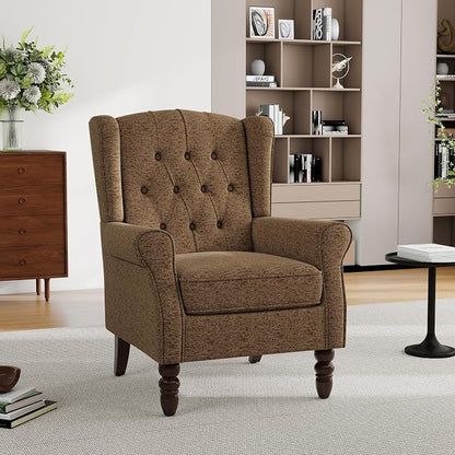 Mid-Century Modern 2-Piece Wingback Chair Set - Image 5