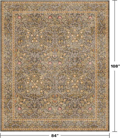 Boho 7x9 Brown Rug for Living Room - Image 2