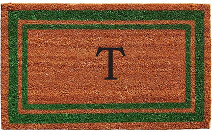 Calloway Mills Green Border 24" x 36" Monogram Doormat by Callowaymills