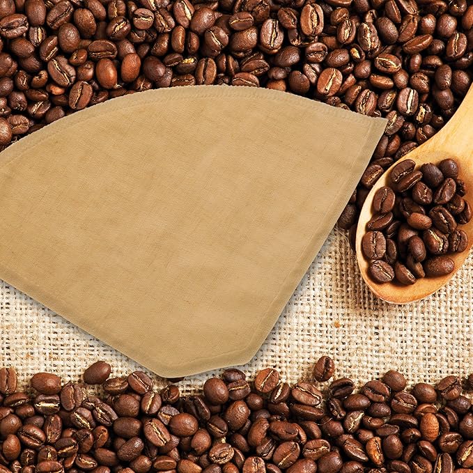 Organic Hemp Reusable Coffee Filter (3, No.6 Flat)