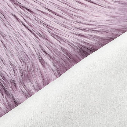 Stratford Park Lilac Bloom Faux Fur Rug, Super Soft Fluffy Area Rug - Image 5