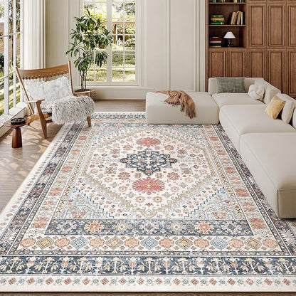 Pink Rugs for Bedroom-6x9 Area Rugs for Living Room, Dining Room, Low Pile - Image 4