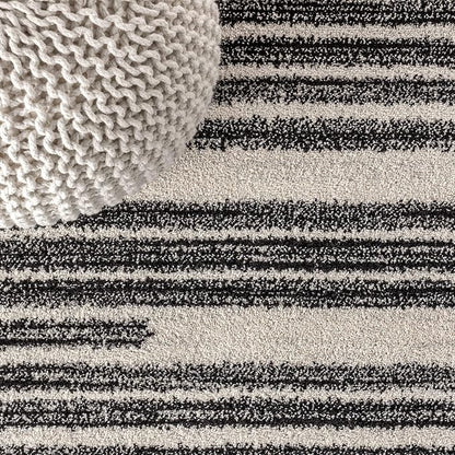 JONATHAN Y Khalil Modern Berber Stripe Cream/Black Indoor Area Rug, Contemporary - Image 4
