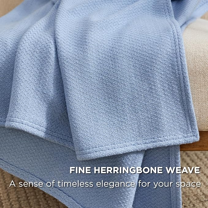 Bedsure GentleSoft 100% Cotton Large Throw Blanket - Image 3