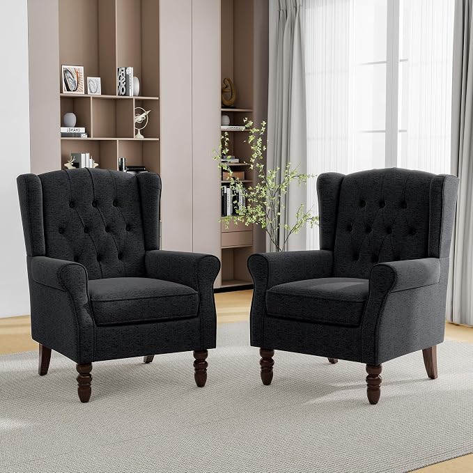 Mid-Century Modern Wingback Accent Chair - Image 5