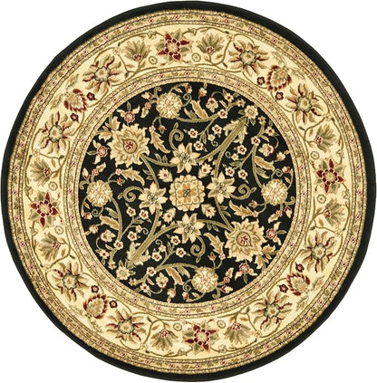 SAFAVIEH Lyndhurst Collection 6' Round Black/Ivory LNH212A Traditional Oriental - Image 3