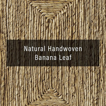 Crosley Furniture Marella Handwoven Banana Leaf Console Table, Rattan Sofa - Image 6