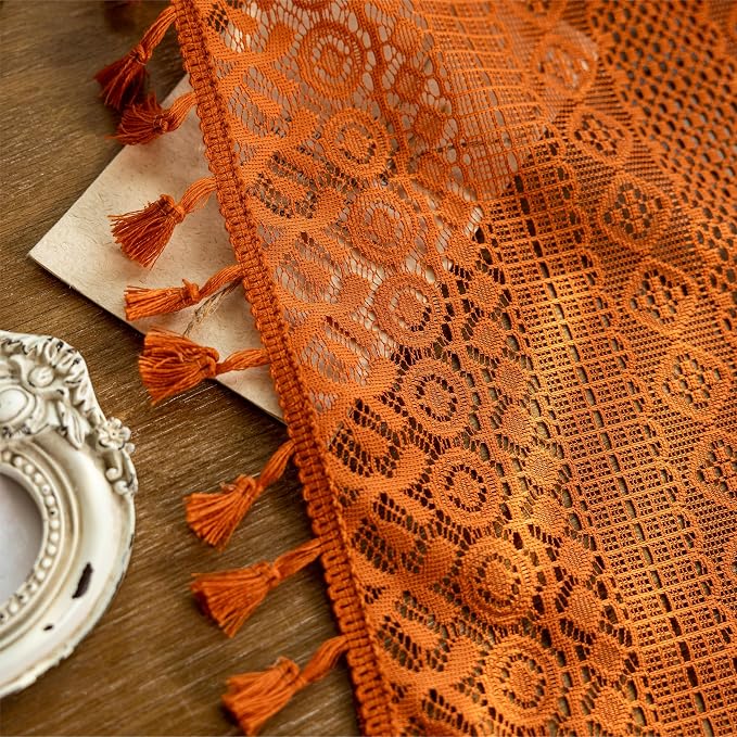 Sutuo Home Terracotta Boho Short Curtains - Image 7