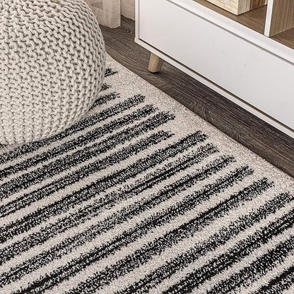 JONATHAN Y Khalil Modern Berber Stripe Cream/Black Indoor Area Rug, Contemporary - Image 7