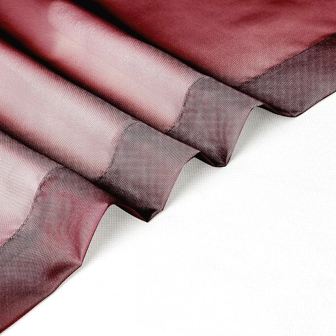 Chyhomenyc Sheer Valances for Windows 2 Pack, 42W x 14L inches Small Window - Image 8