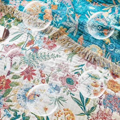 LUTBM Boho Throw Blanket for Couch Sofa Chair Cotton Summer Blankets for - Image 6