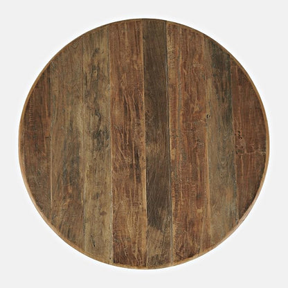 Jofran Reclamation 42" Rustic Reclaimed Solid Wood Round Dining Table - Image 10