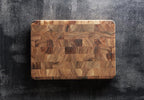 Ironwood Gourmet Large End Grain Prep Station Acacia Wood Cutting Board, 14 x 20-Inch, Brown
