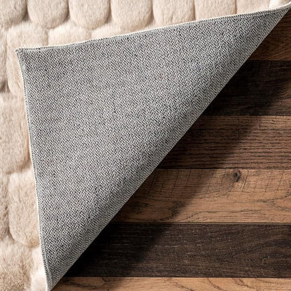 nuLOOM Nia Beige Geometric Washable Area Rug - Image 4