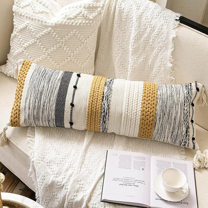 Decorative Lumbar Throw Pillow Cover 14x36 Boho Long Cushion - Image 8