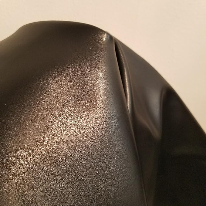 NAT Leathers | Black Soft Faux Vegan Leather PU | 1 Yard Cut by The Yard | - Image 6