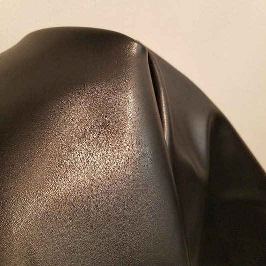 NAT Leathers | Black Soft Faux Vegan Leather PU | 2 Yards Cut by The Yard | by NATLeathers