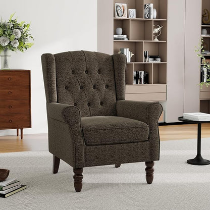 Pia Ricco Mid-Century Modern 2-Piece Wingback Chair Set - Image 5