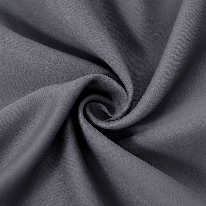 Blackout Curtains 52 x 84 Inch Long Grey Curtains Set of 2 Panels Thermal - Image 5