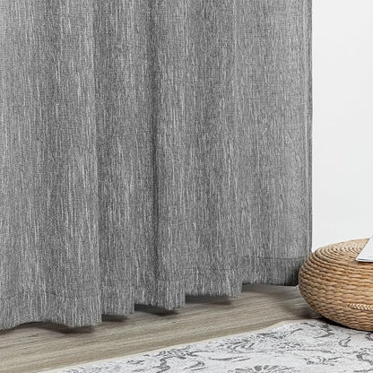 MYSKY HOME 95 Inch Curtains Farmhouse Light Filtering Privacy Curtain Drapes - Image 5
