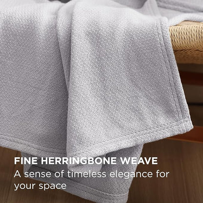 Bedsure GentleSoft 100% Cotton Blanket Full Size - Image 3