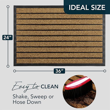 ubdyo Extra Durable Door Mat Outside Entrance | Dirt Trapping, Non-Slip Backing - Image 2