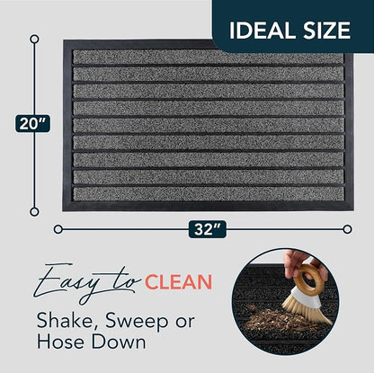 ubdyo Extra Durable Door Mat Outside Entrance | Dirt Trapping, Non-Slip Backing - Image 2