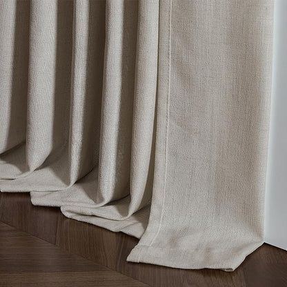 Taupe Burlywood Pinch Pleated Linen Curtains 96 Inches Long | Light Filtering - Image 9