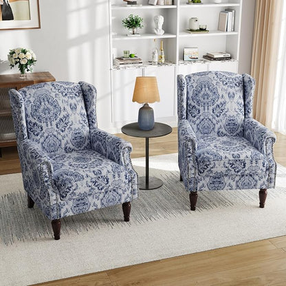 Pia Ricco High Back Floral Accent Chair - Image 7