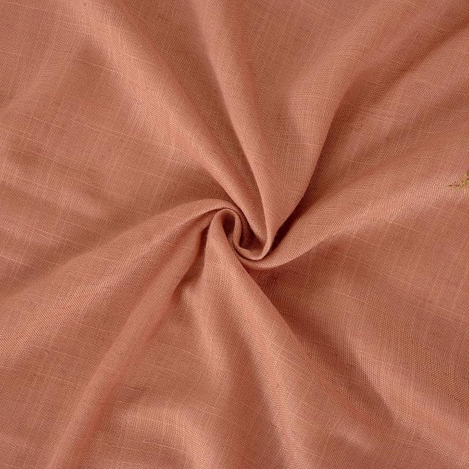 BGment Terracotta Curtains 80 Inch Length, Rustic Semi Sheer Drapes - Image 9