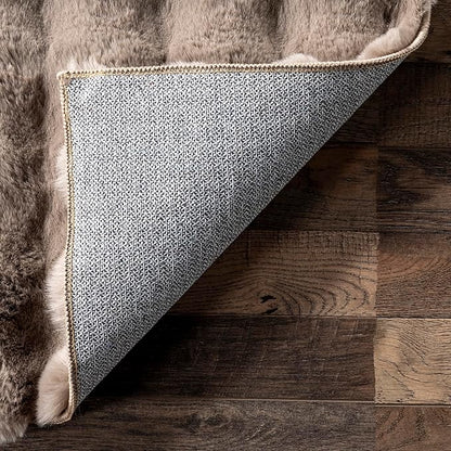 nuLOOM Jeni Taupe Checkered Washable Runner Rug - Image 4