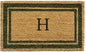 Calloway Mills 153041830H Sage Green Border 18" x 30" Monogram Doormat by Callowaymills