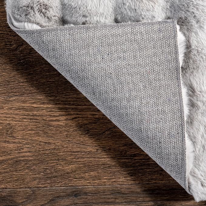 nuLOOM Jeni Silver Checkered Washable Area Rug - Image 4